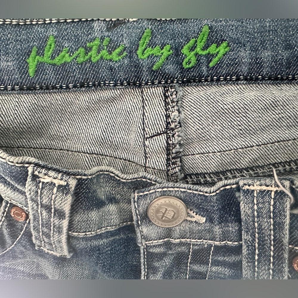 Plastic by Sly Juniors Boot Cut Denim Fit & Flare Jeans size 11 - Picture 7 of 8